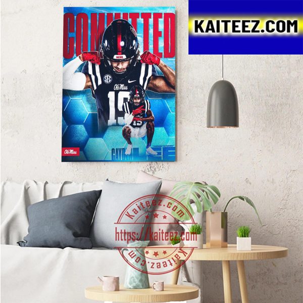 Cayden Lee Committed Ole Miss Football Art Decor Poster Canvas