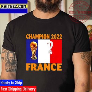 Champions 2022 FIFA World Cup Qatar 2022 France Flag Vintage T-Shirt
