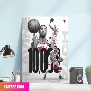 Chicago Bulls 10K Points And Counting For Zach LaVine Canvas-Poster Home Decorations