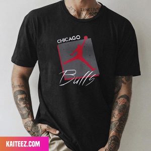 Chicago Bulls Jordan Brand Black Courtside Max 90 Vintage Edition Style T-Shirt
