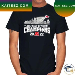 Chiefs Team Skyline AFC West Division Champions 2022 T-Shirt