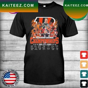 Cincinnati Bengals team football 2021-2022 NFL Conference Championships signatures T-shirt