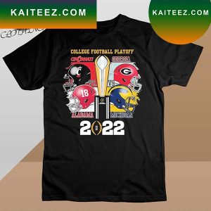 Cincinnati Georgia Alabama And Michigan College Football Playoff 2022 T-shirt
