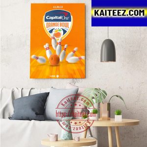 Clemson Football Orange Vs Orange In The Capital One Orange Bowl Art Decor Poster Canvas