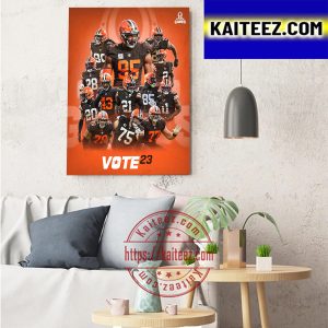 Cleveland Browns NFL Pro Bowl Vote 23 Art Decor Poster Canvas