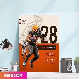 Cleveland Browns Nick Chubb Keeps Dominating Records Keep Falling Poster