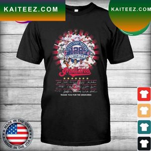 Cleveland Indians 128th anniversary 1894-2022 thank you for the memories signatures T-shirt