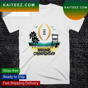 College Football Playoff 2023 National Championship Game Beach Sunset T-shirt