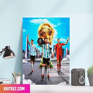 Congratulations Argentina Team To Become A Champions Of FIFA World Cup 2022 Canvas-Poster Home Decorations