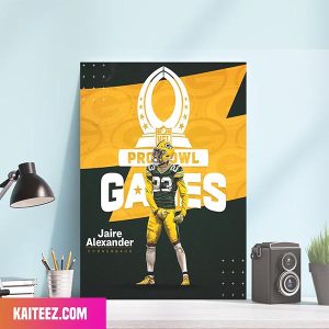 Congratulations Jaire Alexander – Green Bay Packers Has Been Selected To Th 2023 Pro Bowl Games Canvas-Poster Home Decorations