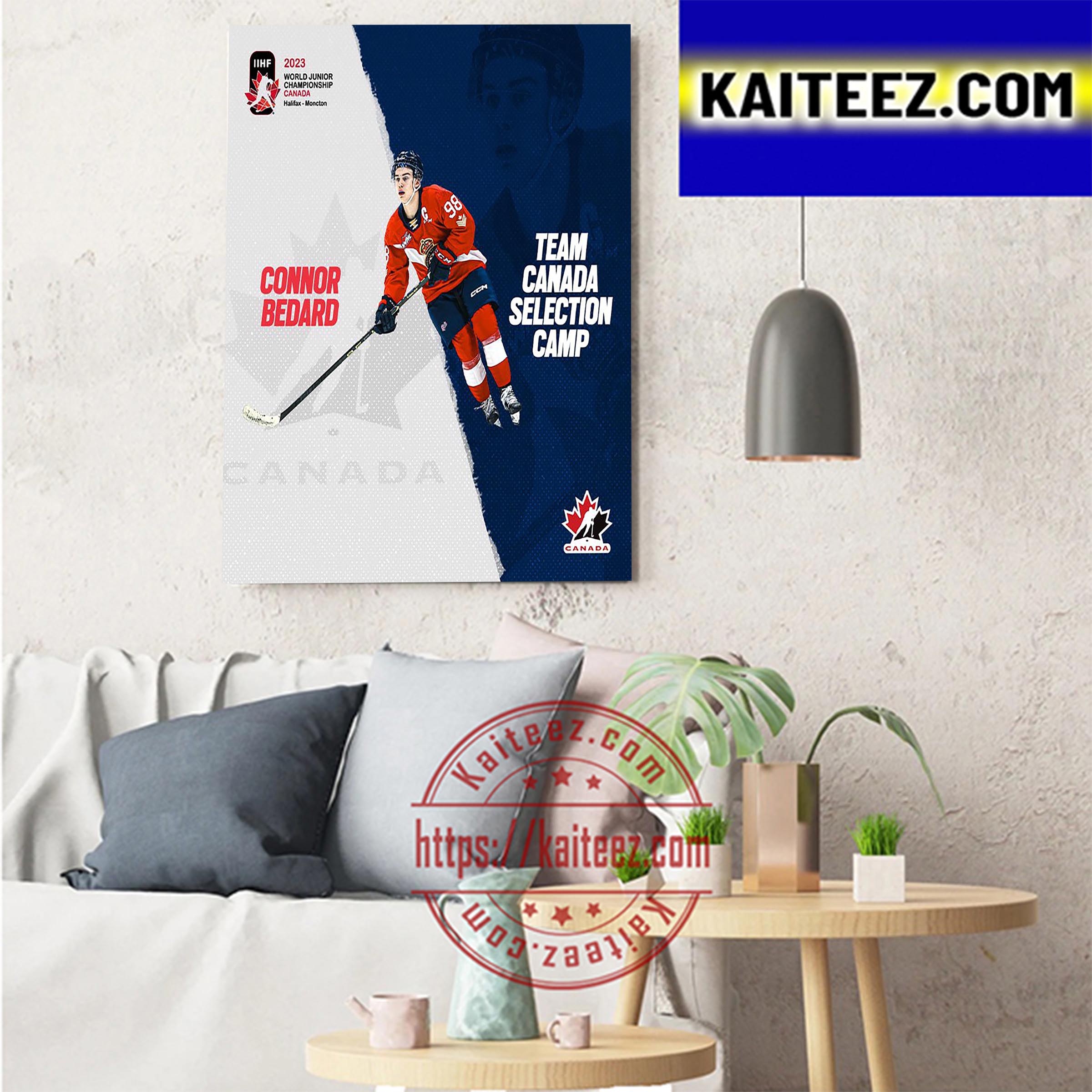 Connor Bedard Hockey Canada 2023 IIHF World Junior Championship Selection  Camp Home Decor Poster Canvas - REVER LAVIE