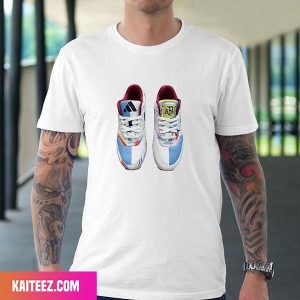 Custom Nike Air Max 1s Constructed Out Of A FIFA World Cup 2022 – Argentina Team Style T-Shirt