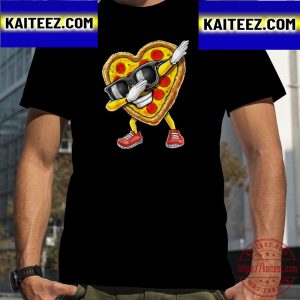 Dabbing Pizza Valentine Day For Pizza Heart Lover Vintage T-Shirt