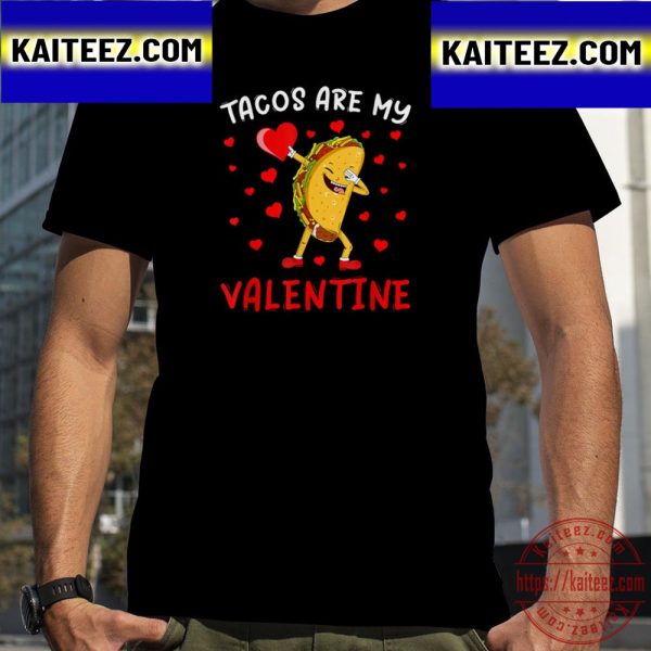 Dabbing Tacos Are My Valentine For Taco Mexican Food Lover Vintage T-Shirt