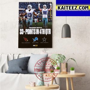Dallas Cowboys Are The 3rd Team In NFL History To Score 33+ Points In 4th Quarter Art Decor Poster Canvas