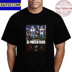 Dallas Cowboys Are The 3rd Team In NFL History To Score 33+ Points In 4th Quarter Vintage T-Shirt