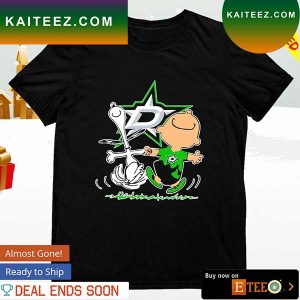 Dallas Stars Snoopy and Charlie Brown dancing T-shirt