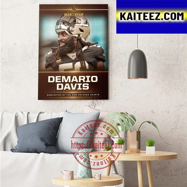 Demario Davis Walter Payton Man Of The Year In NFL Art Decor Poster Canvas