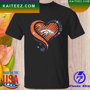 Denver Broncos Heart diamond 2023 T-shirt