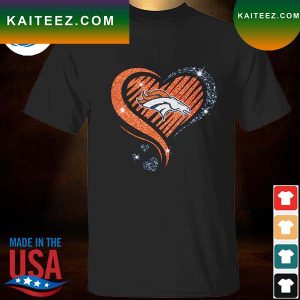 Denver Broncos Heart diamond 2023 T-shirt