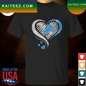 Detroit Lions Hearts diamond 2023 T-shirt