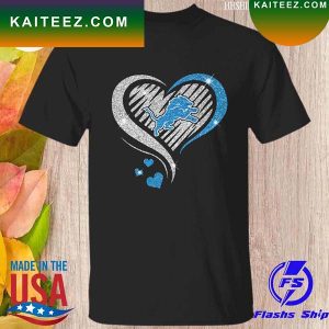 Detroit Lions Hearts diamond 2023 T-shirt