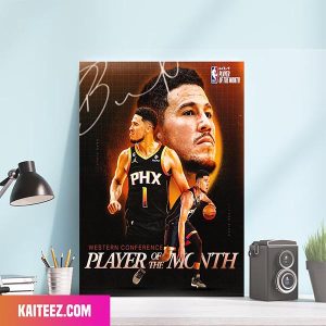 Devin Booker Phoenix Suns Western Conference Player Of The Month Poster