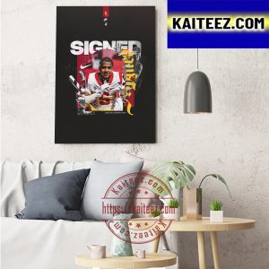 Dorian Singer Signed USC Trojans Football Art Decor Poster Canvas