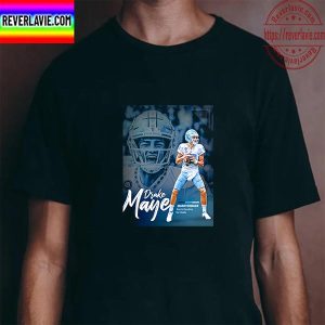 Drake Maye Quarterback North Carolina Tar Heels Vintage T-Shirt