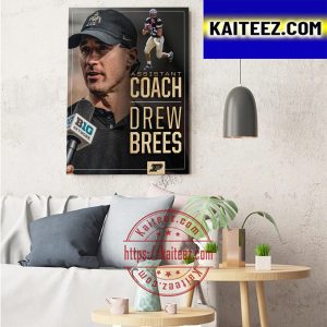 Drew Brees Assistant Coach Purdue Football Art Decor Poster Canvas