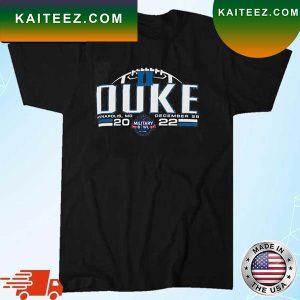 Duke Blue Devils Military Bowl Annapolis MD December 28 2022 T-Shirt
