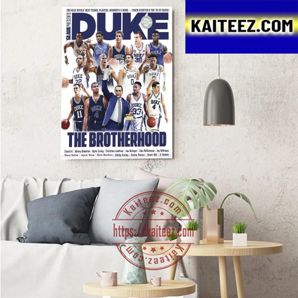 Duke The Brotherhood Blue Devils Best Teams On Cover Slam Art Decor Poster Canvas