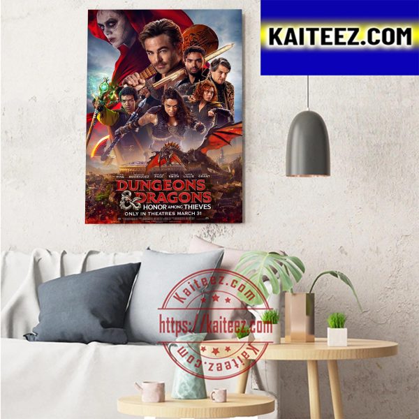 Dungeons & Dragons Honor Among Thieves Official Poster Art Decor Poster Canvas