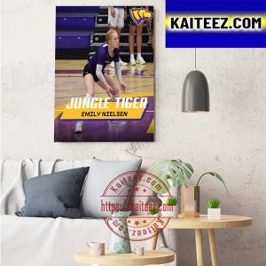 Emily Nielsen Jungle Tiger Award With UWSP Volleyball Art Decor Poster Canvas