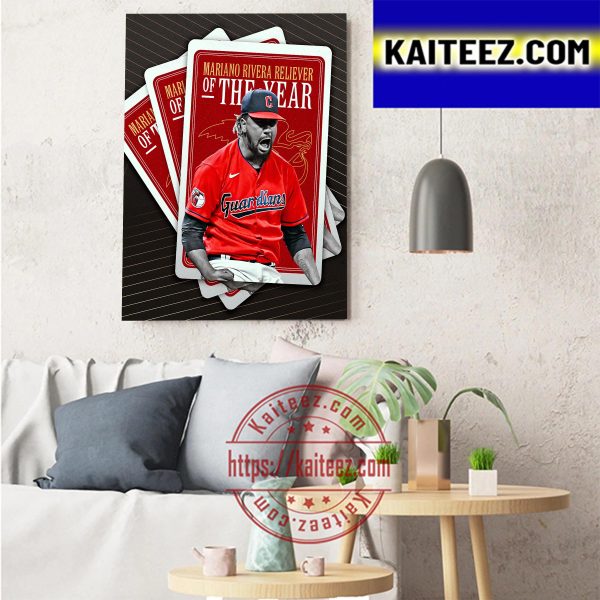 Emmanuel Clase Is The 2022 Mariano Rivera AL Reliever Of The Year Art Decor Poster Canvas