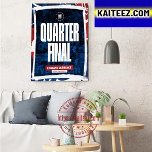 England Vs France In Quarter Final FIFA World Cup Qatar 2022 Art Decor Poster Canvas