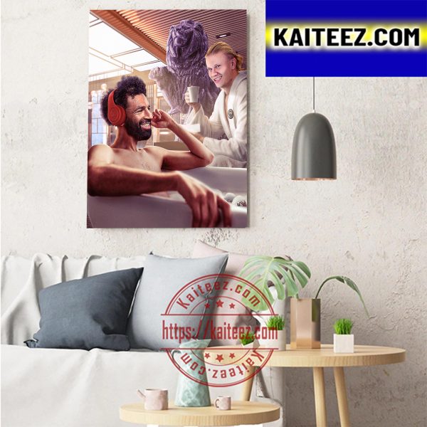 Erling Haaland And Mohamed Salah Winter Break Ends Art Decor Poster Canvas