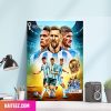 FIFA World Cup 2022 Argentina Team Congratulations Lionel Messi Canvas-Poster Home Decorations