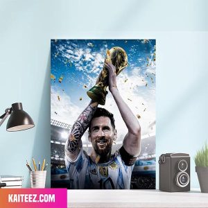 FIFA World Cup 2022 Argentina Team Congratulations Lionel Messi Canvas-Poster Home Decorations