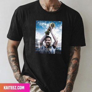 FIFA World Cup 2022 Argentina Team Congratulations Lionel Messi Style T-Shirt