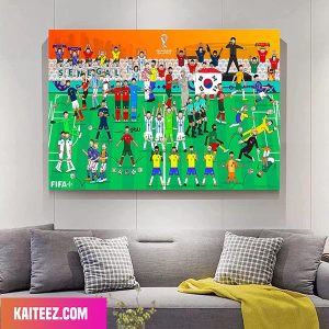 FIFA World Cup 2022  Summarizing The Tournament With Caricatures Home Decor Poster-Canvas