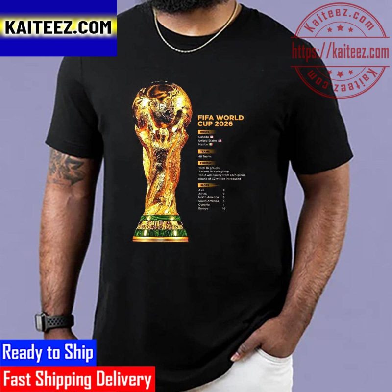 FIFA World Cup 2026 With 3 Hosts And 48 National Teams Vintage TShirt