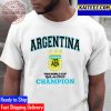 Lionel Messi Argentina Champion FIFA World Cup 2022 Signature Vintage T-Shirt