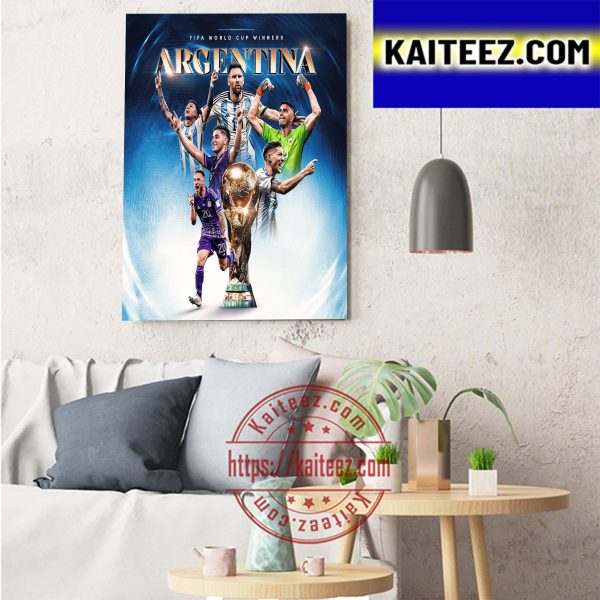 FIFA World Cup Winners Are Argentina Art Decor Poster Canvas