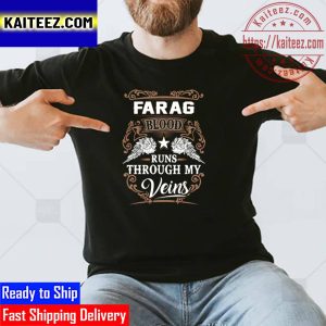 Farag Blood Runs Through My Veins Vintage T-Shirt