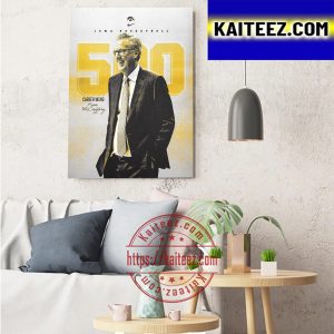 Fran McCaffery 500 Career Wins With Iowa Basketball Art Decor Poster Canvas