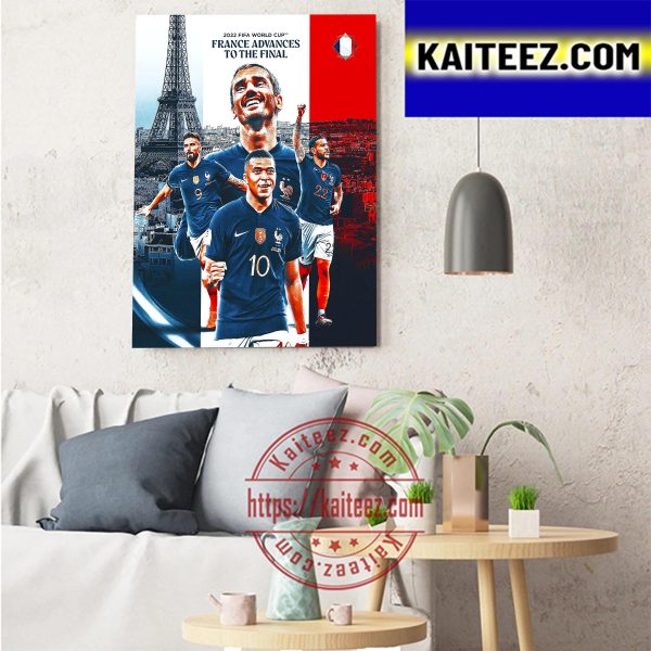 France Advances To The Final 2022 FIFA World Cup Art Decor Poster Canvas