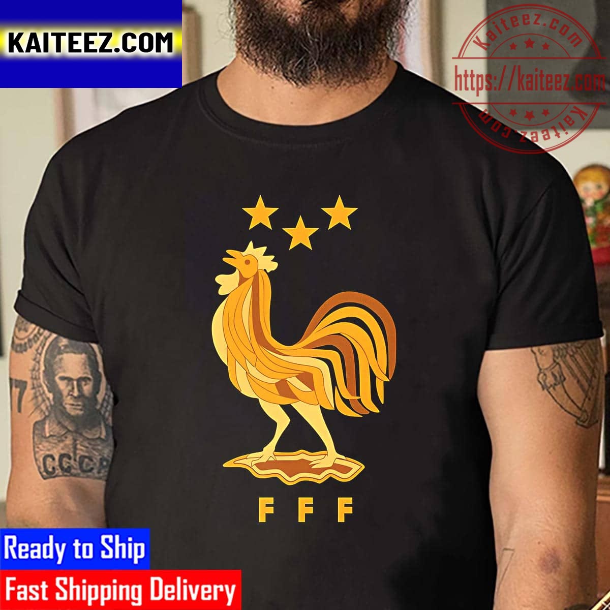 sponsoreret Kan ikke læse eller skrive Bøje France FFF Champions World Cup 2022 Champions Vintage T-Shirt - Kaiteez