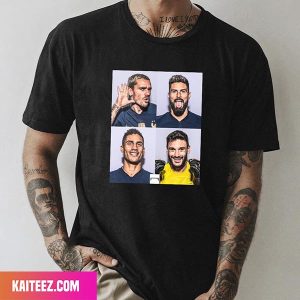 France Have Won Nine FIFA World Cup 2022 Games Antoine Griezmann x Oliver Giroud x Raphael Varane x Hugo Lloris Fan Gifts T-Shirt