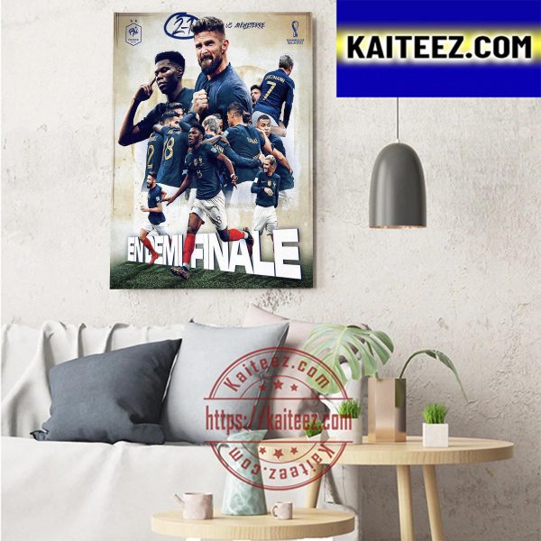 France Semi-Finals FIFA World Cup Qatar 2022 Art Decor Poster Canvas